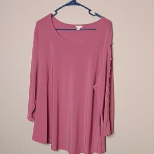 Women's Pink Long Sleeve Top